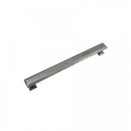 Perfectpatio 8 in. Distressed Pewter Poise Cabinet Pull with Back Plate PE3203317